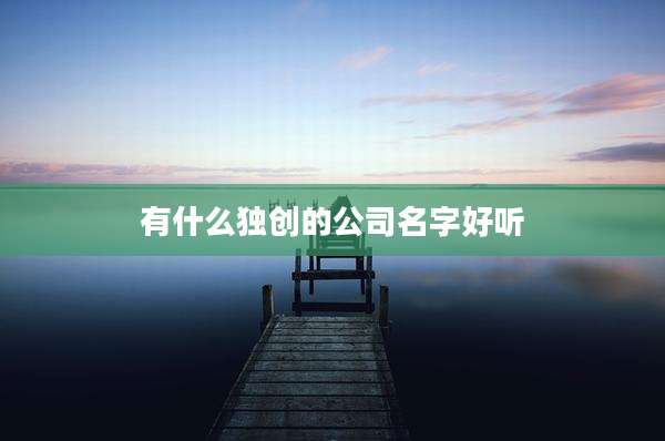 有什么独创的公司名字好听