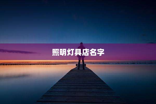 照明灯具店名字