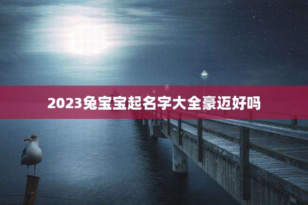 2023兔宝宝起名字大全豪迈好吗