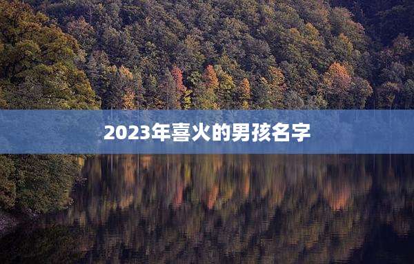 2023年喜火的男孩名字