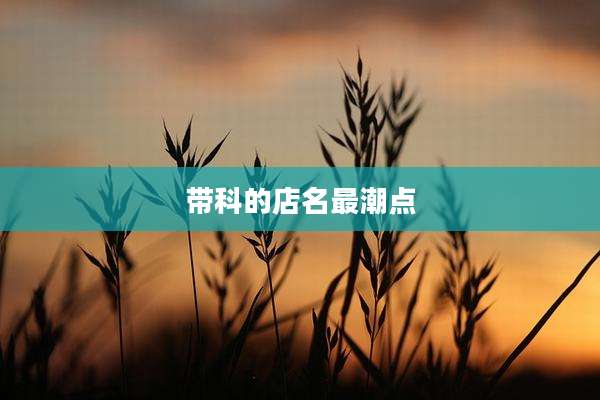 带科的店名最潮点