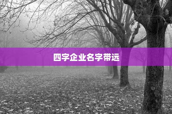 四字企业名字带远