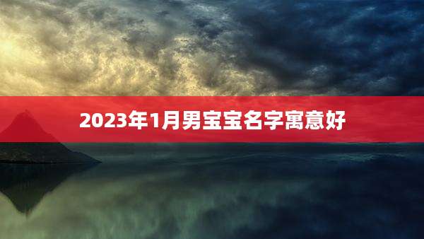 2023年1月男宝宝名字寓意好