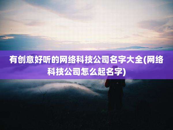 有创意好听的网络科技公司名字大全(网络科技公司怎么起名字)