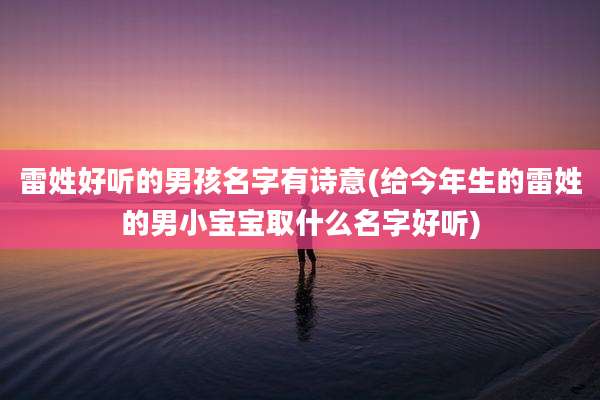 雷姓好听的男孩名字有诗意(给今年生的雷姓的男小宝宝取什么名字好听)