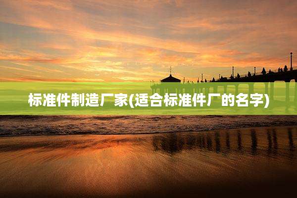 标准件制造厂家(适合标准件厂的名字)