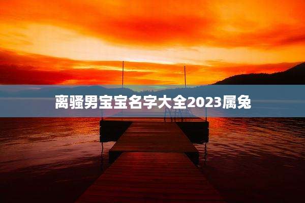 离骚男宝宝名字大全2023属兔