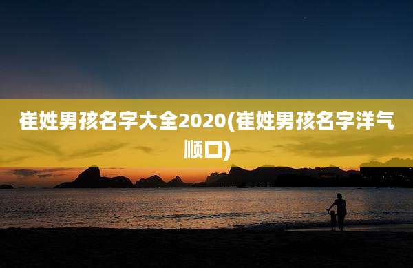 崔姓男孩名字大全2020(崔姓男孩名字洋气顺口)