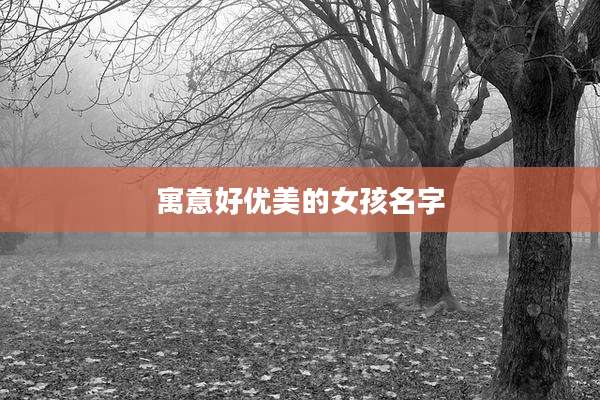 寓意好优美的女孩名字
