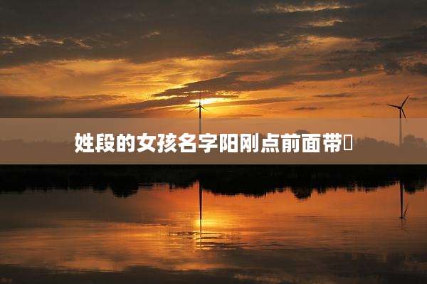 姓段的女孩名字阳刚点前面带珺