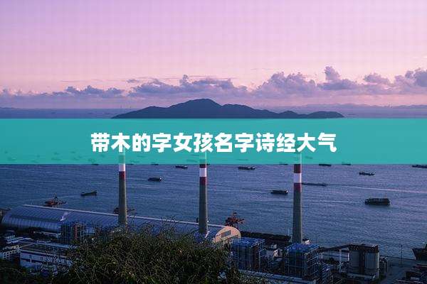 带木的字女孩名字诗经大气