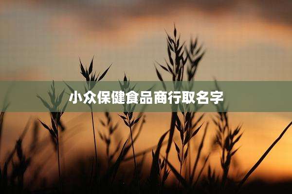 小众保健食品商行取名字
