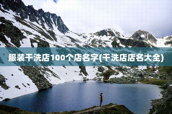 服装干洗店100个店名字(干洗店店名大全)