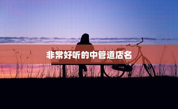 非常好听的中管道店名