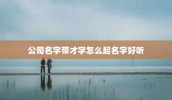 公司名字带才字怎么起名字好听