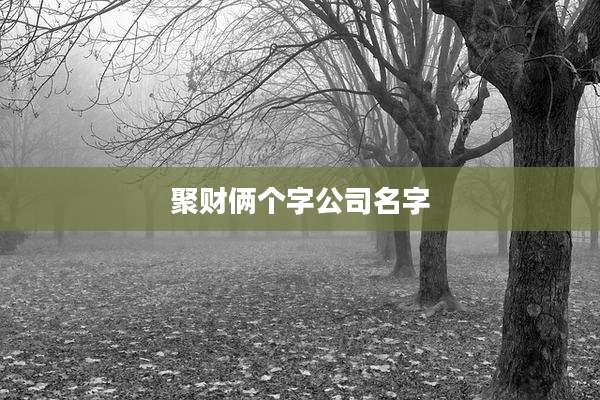 聚财俩个字公司名字
