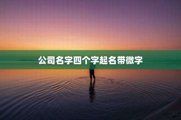公司名字四个字起名带微字