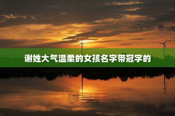 谢姓大气温柔的女孩名字带冠字的
