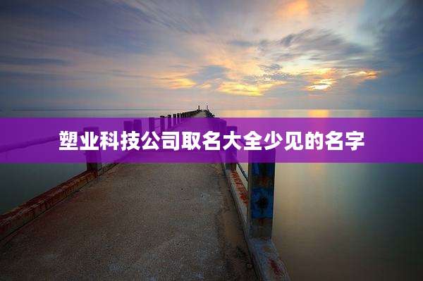塑业科技公司取名大全少见的名字