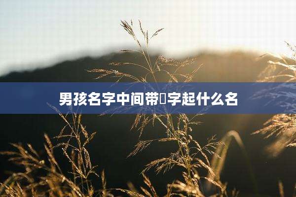 男孩名字中间带玥字起什么名