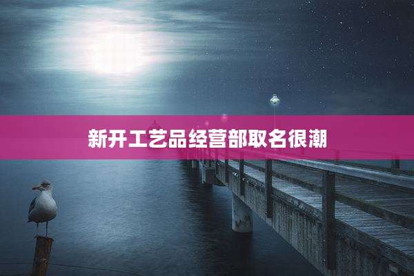 新开工艺品经营部取名很潮