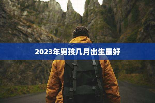 2023年男孩几月出生最好