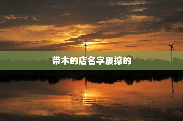 带木的店名字震撼的