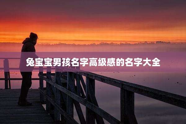 兔宝宝男孩名字高级感的名字大全