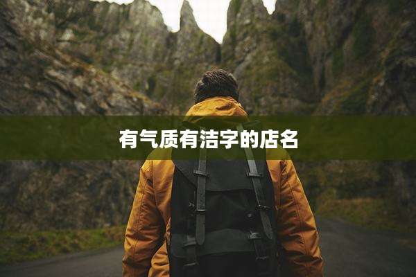 有气质有洁字的店名