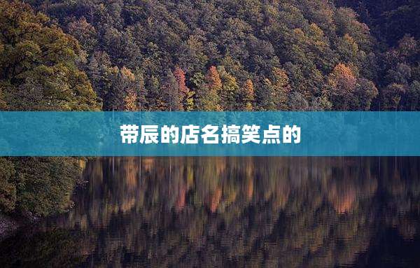 带辰的店名搞笑点的
