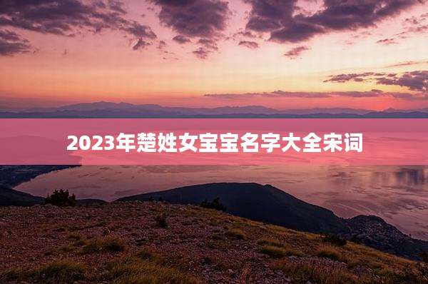 2023年楚姓女宝宝名字大全宋词