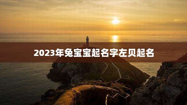 2023年兔宝宝起名字左贝起名