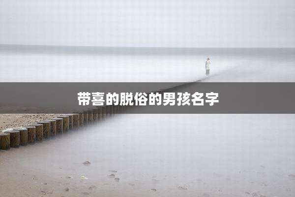 带喜的脱俗的男孩名字