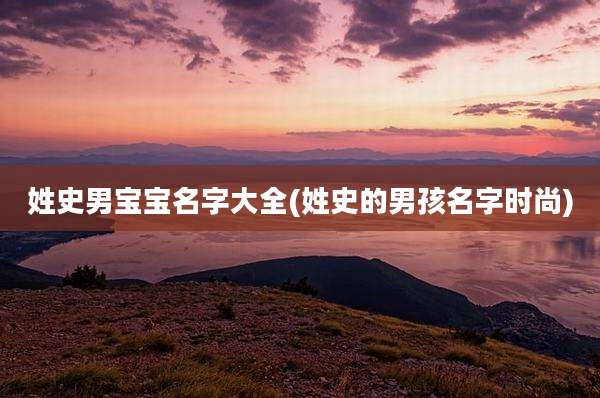 姓史男宝宝名字大全(姓史的男孩名字时尚)