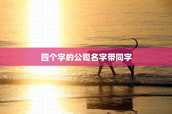四个字的公司名字带同字
