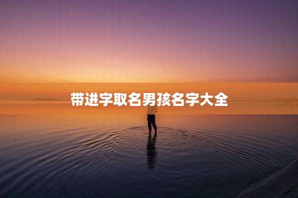 带进字取名男孩名字大全
