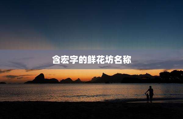 含宏字的鲜花坊名称