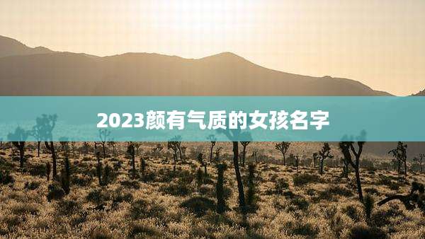 2023颜有气质的女孩名字