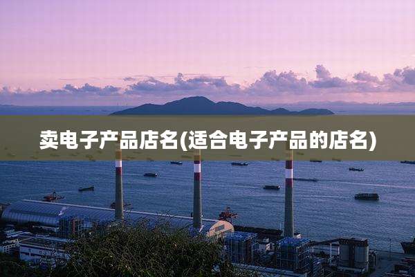 卖电子产品店名(适合电子产品的店名)