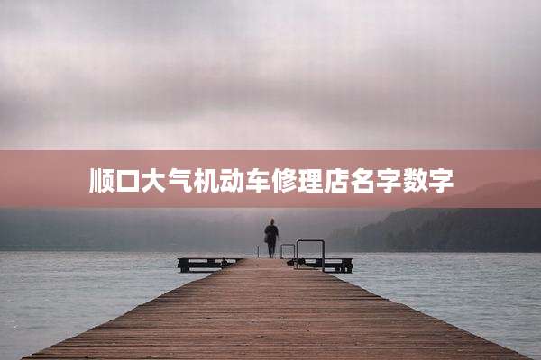 顺口大气机动车修理店名字数字
