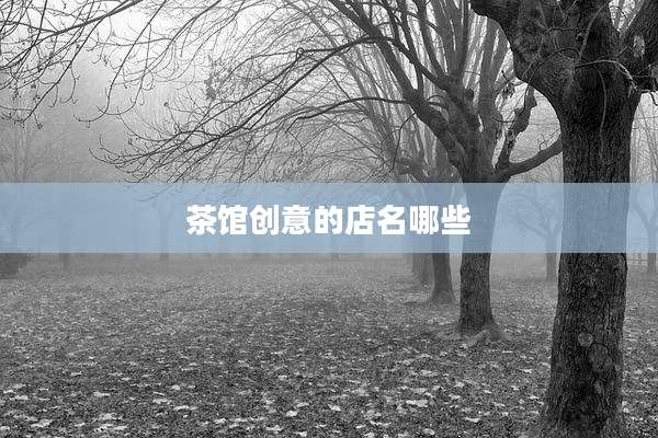 茶馆创意的店名哪些