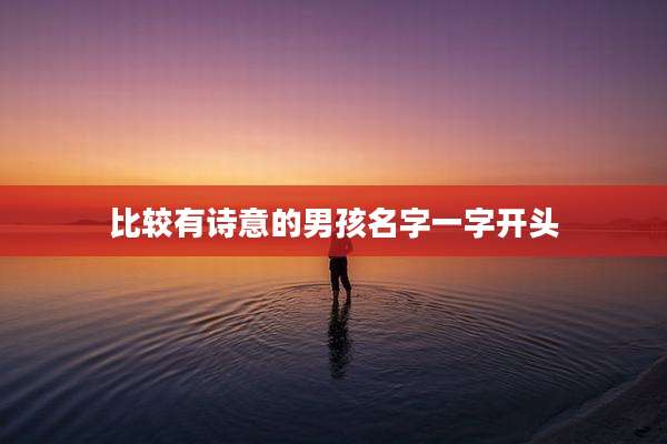 比较有诗意的男孩名字一字开头