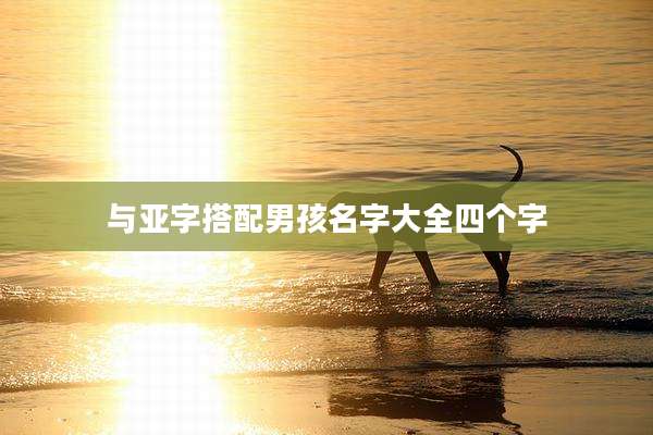 与亚字搭配男孩名字大全四个字