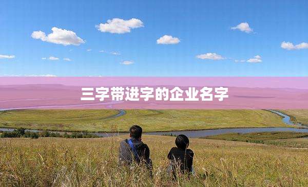 三字带进字的企业名字