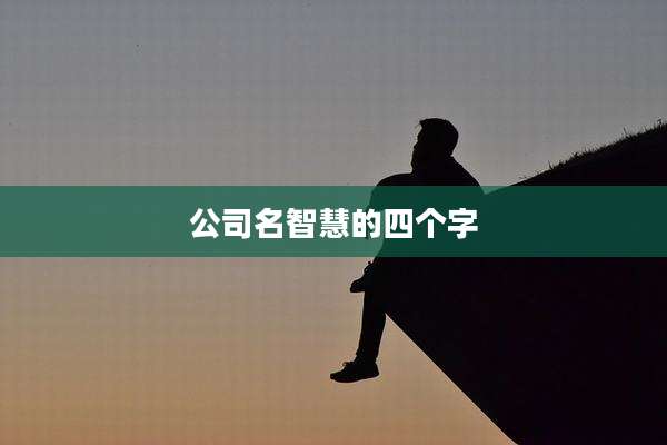 公司名智慧的四个字