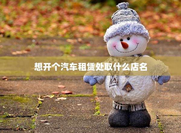 想开个汽车租赁处取什么店名