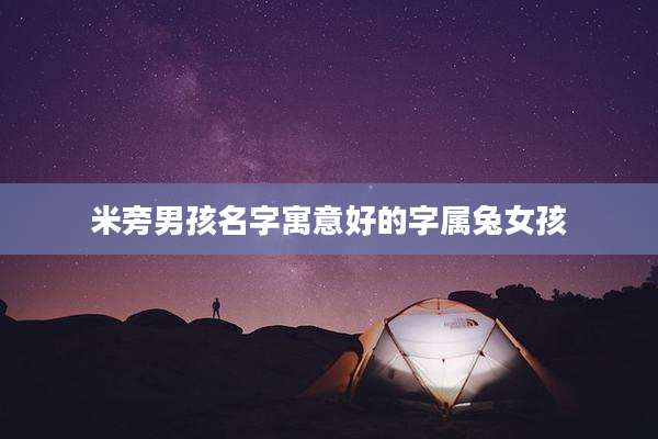 米旁男孩名字寓意好的字属兔女孩