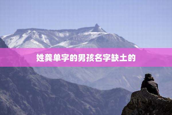 姓龚单字的男孩名字缺土的