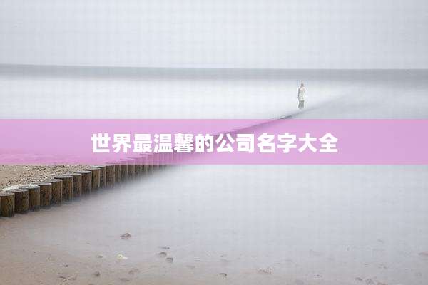 世界最温馨的公司名字大全