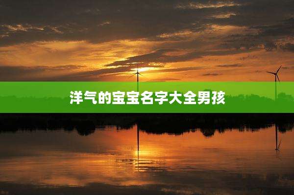 洋气的宝宝名字大全男孩